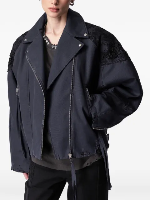 ARTICLE TEN lace-panelling jacket