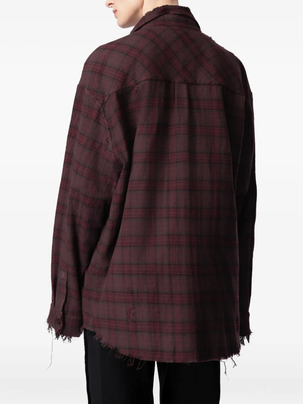 Article Ten Camicia Con Effetto Vissuto - Rosso 