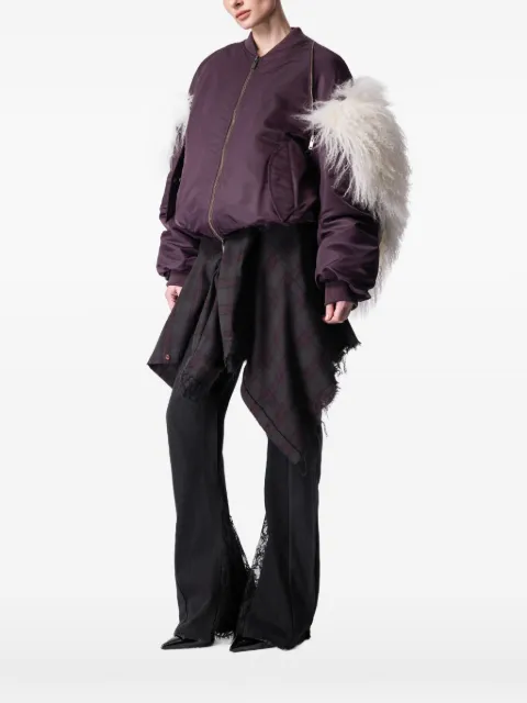 ARTICLE TEN shearling-panel bomber jacket