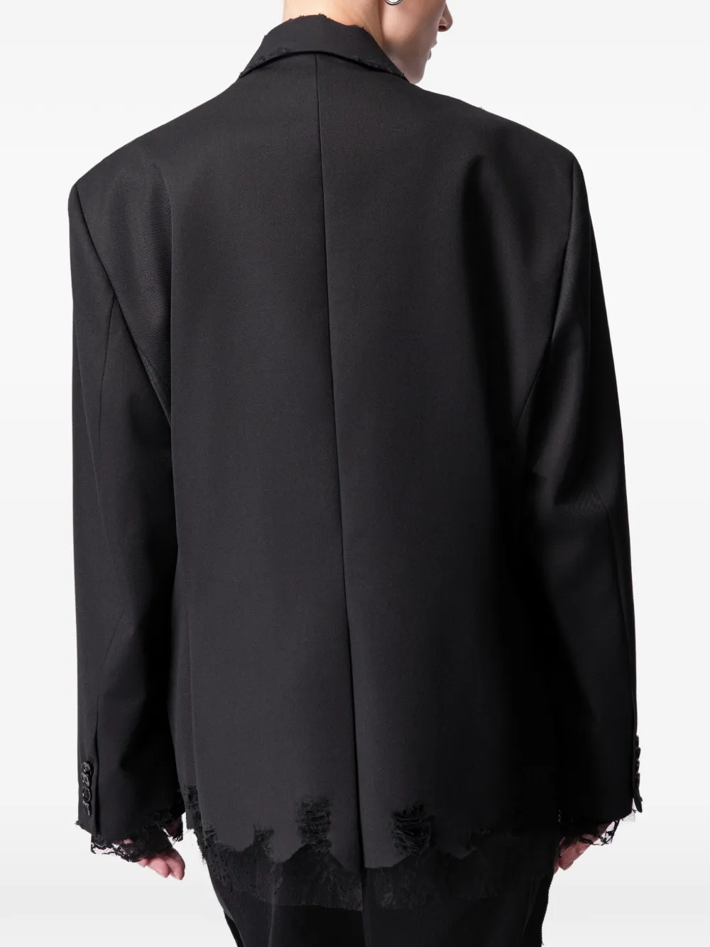  Article Ten Lace-details Blazer - Black 