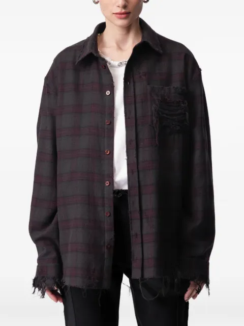 ARTICLE TEN camisa con cuadros estampados