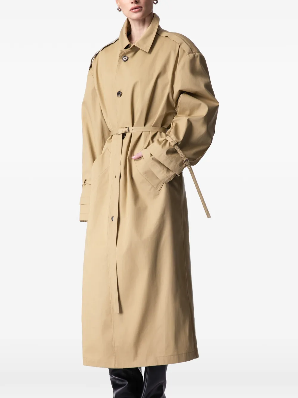ARTICLE TEN belted trench coat - Toni neutri