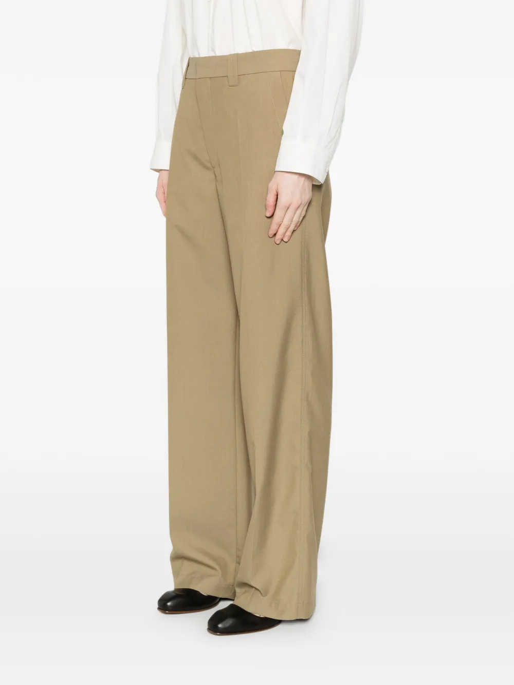  Lemaire Straight Tailored Trousers - Green 