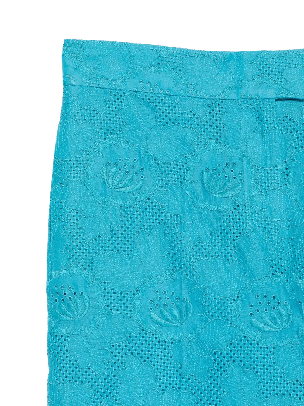 Valentino Garavani Broek met geborduurde bloemen Blauw