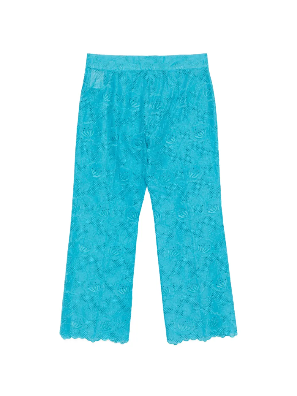 Valentino Garavani Broek met geborduurde bloemen Blauw