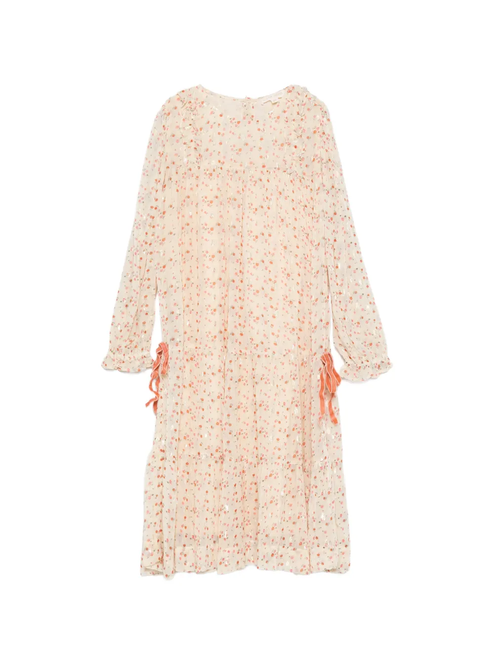 LOUISE MISHA KIDS Nyna ruffled floral-print dress - Toni neutri