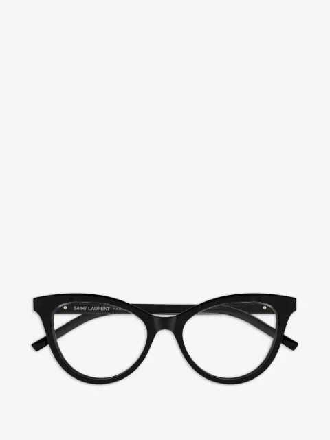 Saint Laurent Eyewear Armação de óculos gatinho com logo