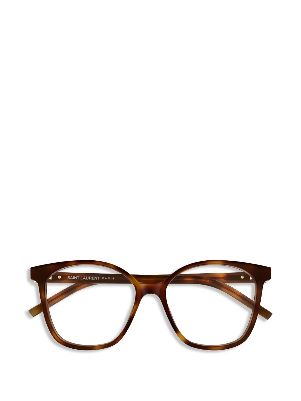 Saint Laurent Eyewear geometric-frame glasses - Marrone