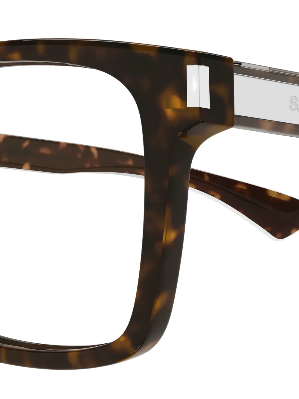 Saint Laurent Eyewear Bril met rechthoekig montuur Bruin