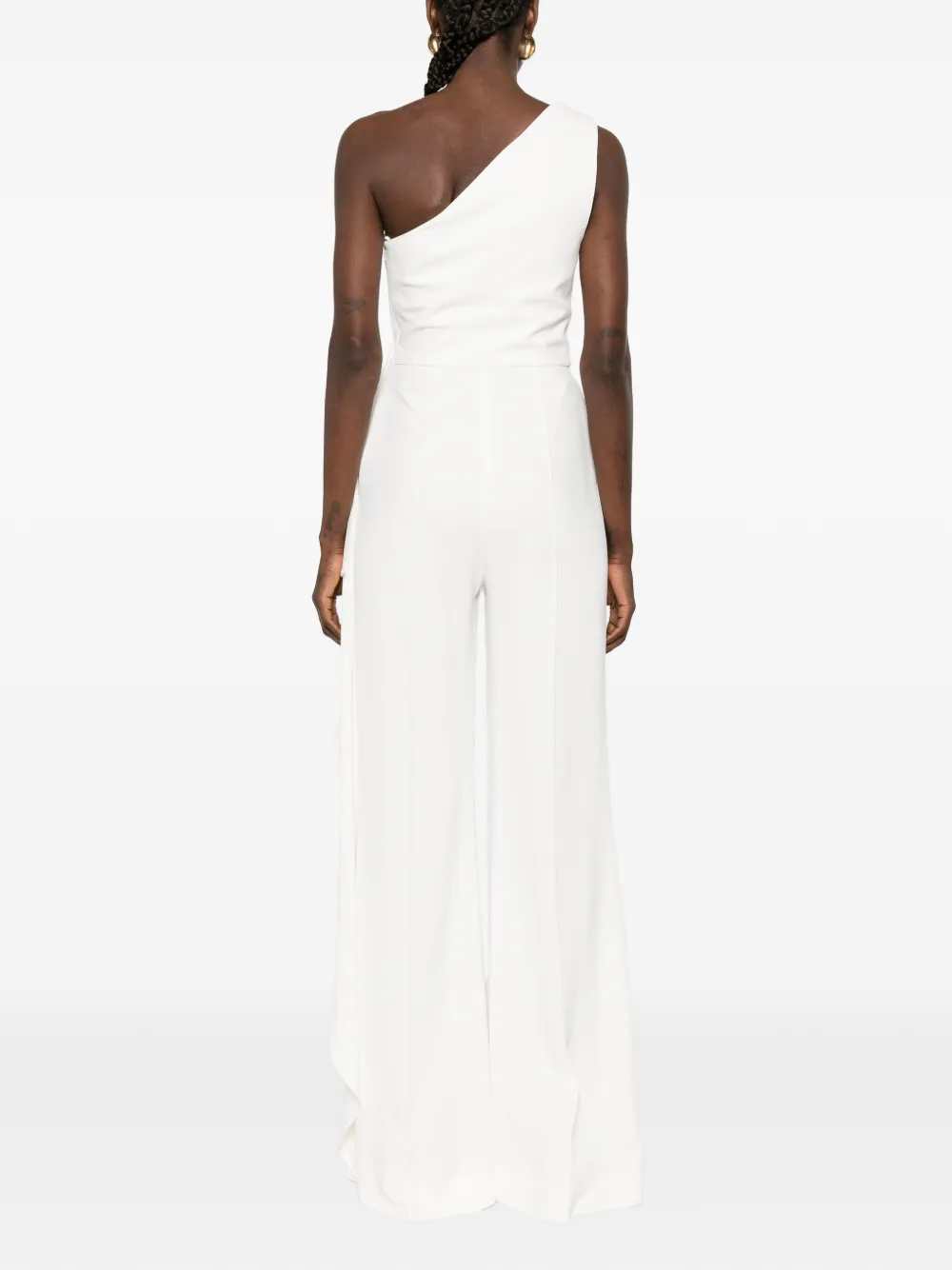 Elie Saab Cady asymmetrische jumpsuit met patch Wit