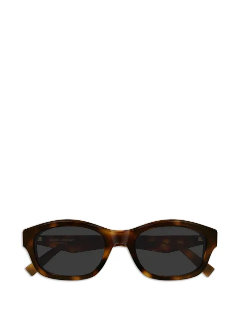 Saint Laurent Eyewear geometric-frame tortoiseshell sunglasses