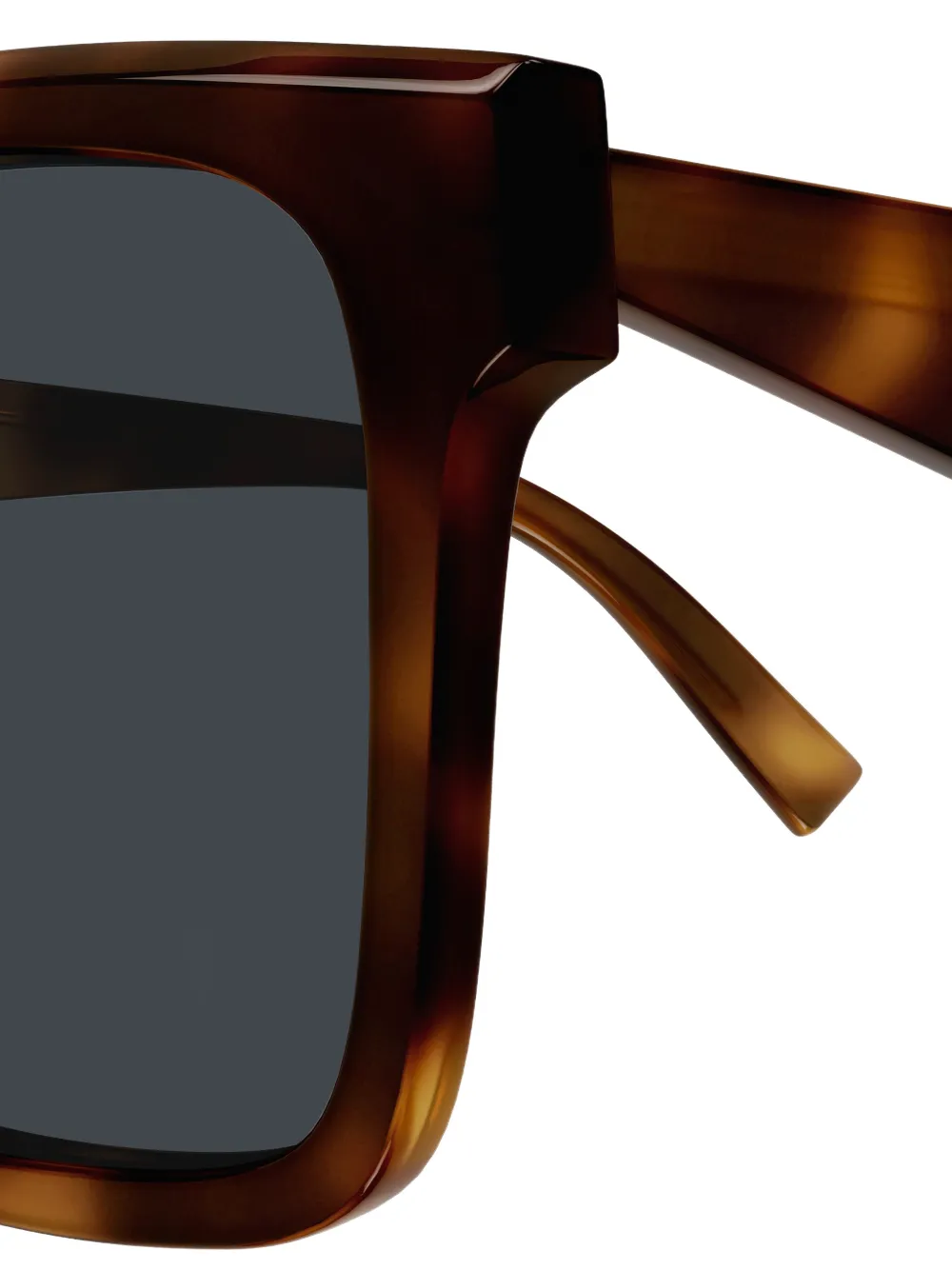 Saint Laurent Eyewear Zonnebril met vierkant montuur Bruin