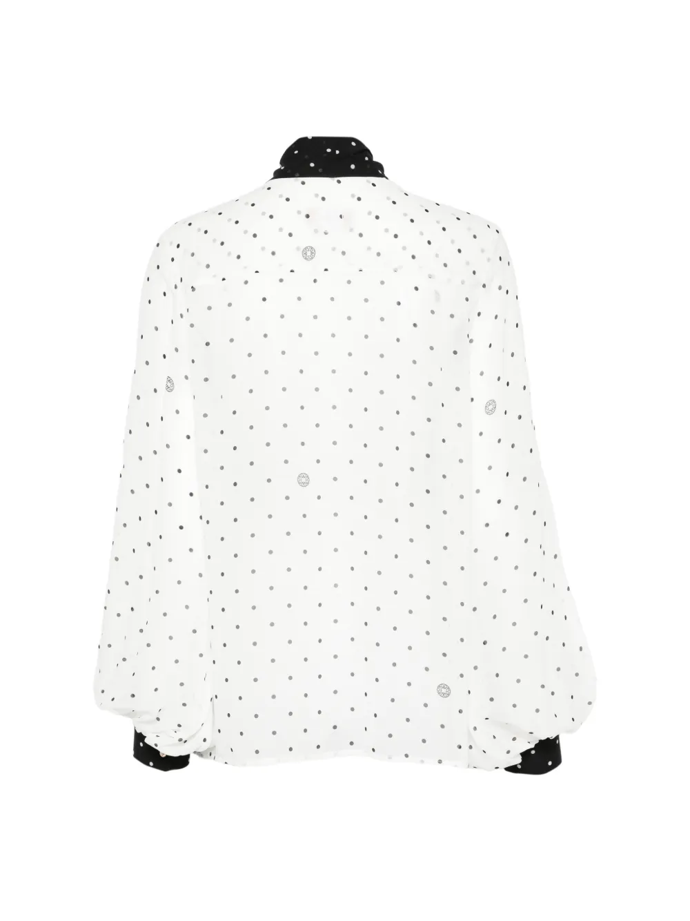 Elie Saab Blouse met stippen en strik Wit
