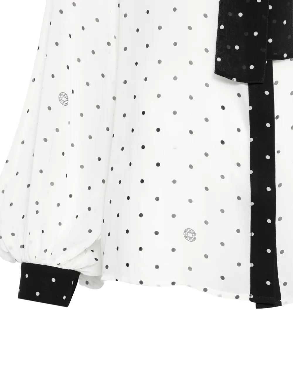 Elie Saab Blouse met stippen en strik Wit