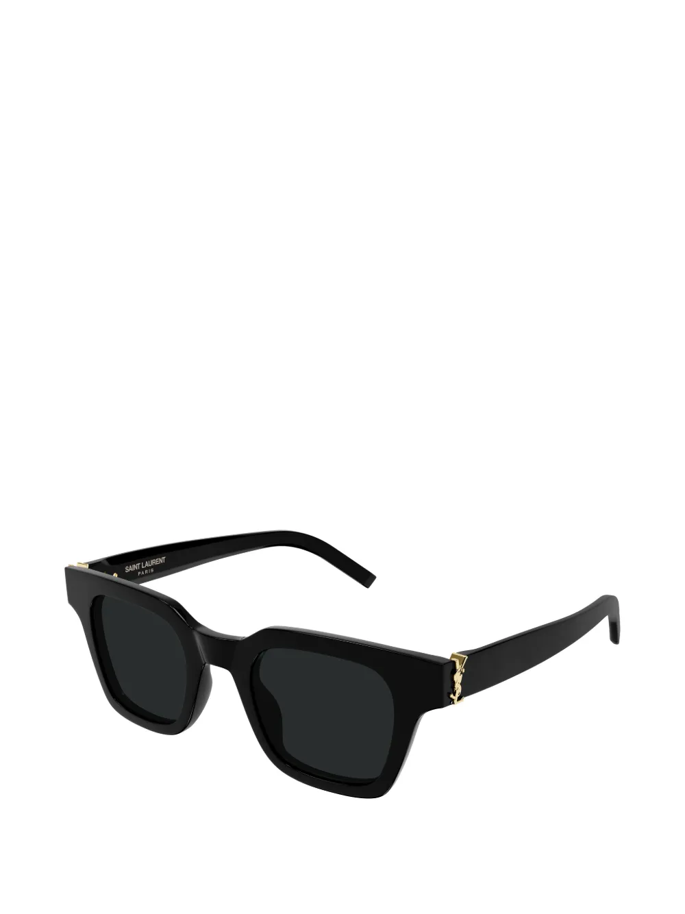 Saint Laurent Eyewear Zonnebril met vierkant montuur en logoplakkaat Zwart