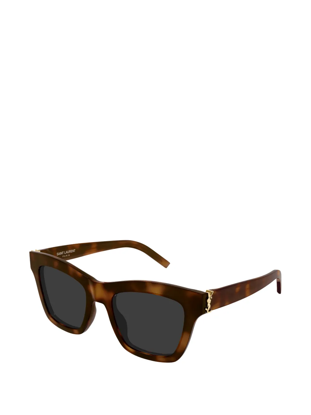 Saint Laurent Eyewear Zonnebril met vierkant montuur Bruin