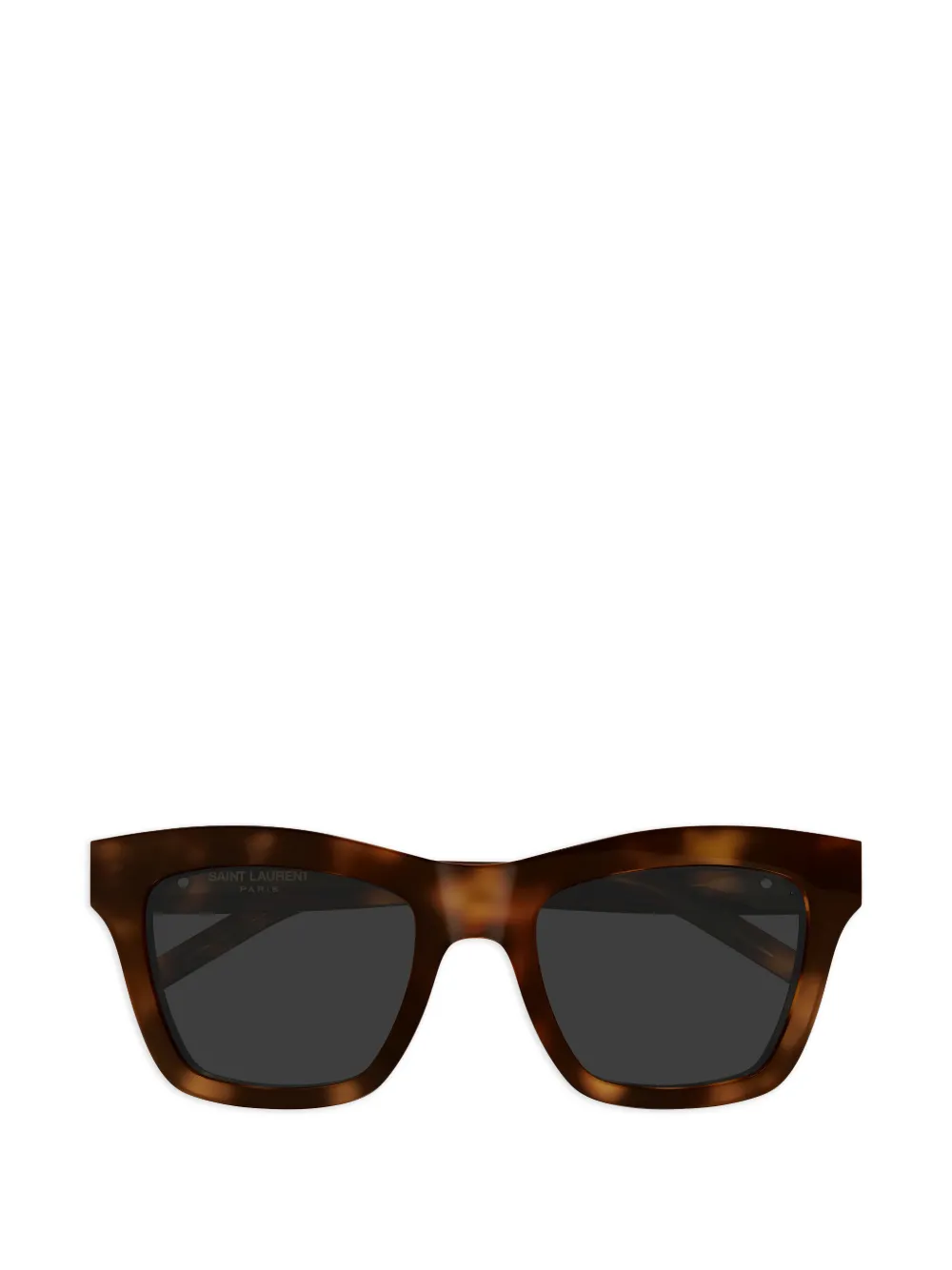 Saint Laurent Eyewear square-frame logo-plaque sunglasses - Marrone