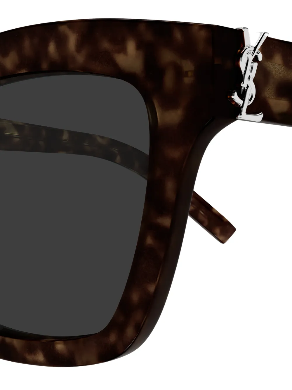 Saint Laurent Eyewear Zonnebril met vierkant montuur Bruin