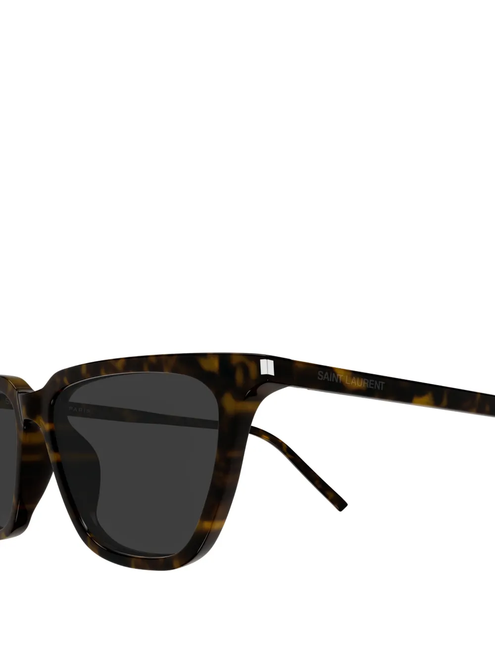 Saint Laurent Eyewear Zonnebril met vierkant montuur Bruin