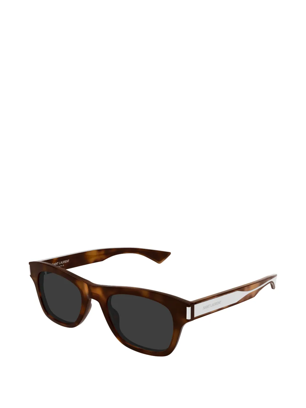 Saint Laurent Eyewear Zonnebril met rechthoekig montuur Bruin