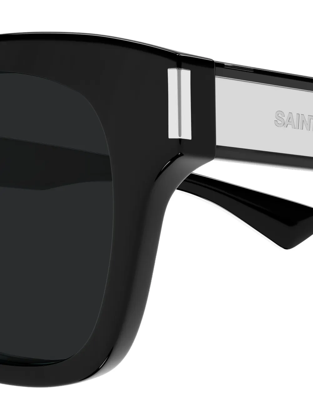 Saint Laurent Eyewear Zonnebril met rechthoekig montuur Zwart