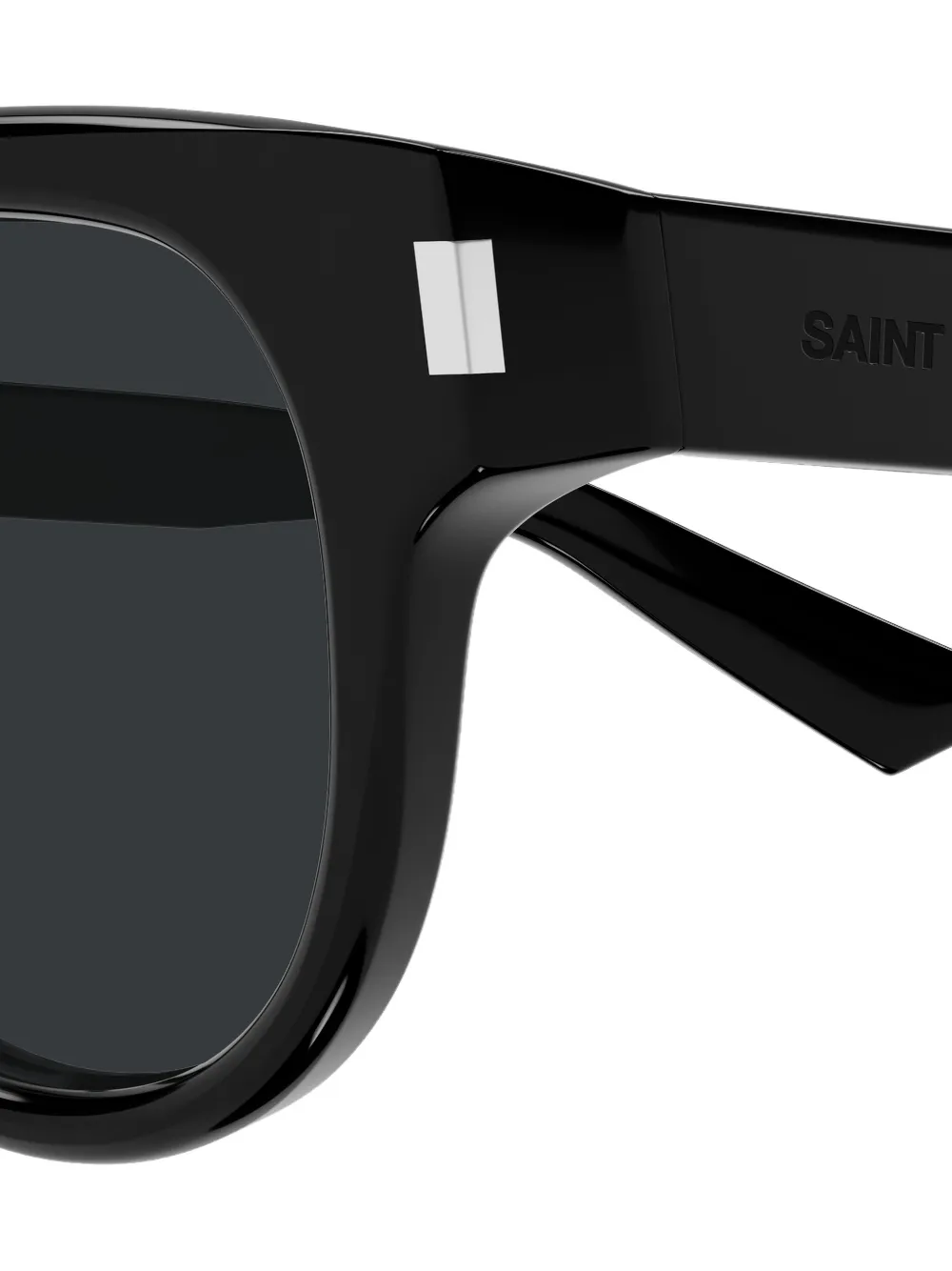 Saint Laurent Eyewear Zonnebril met rond montuur Zwart