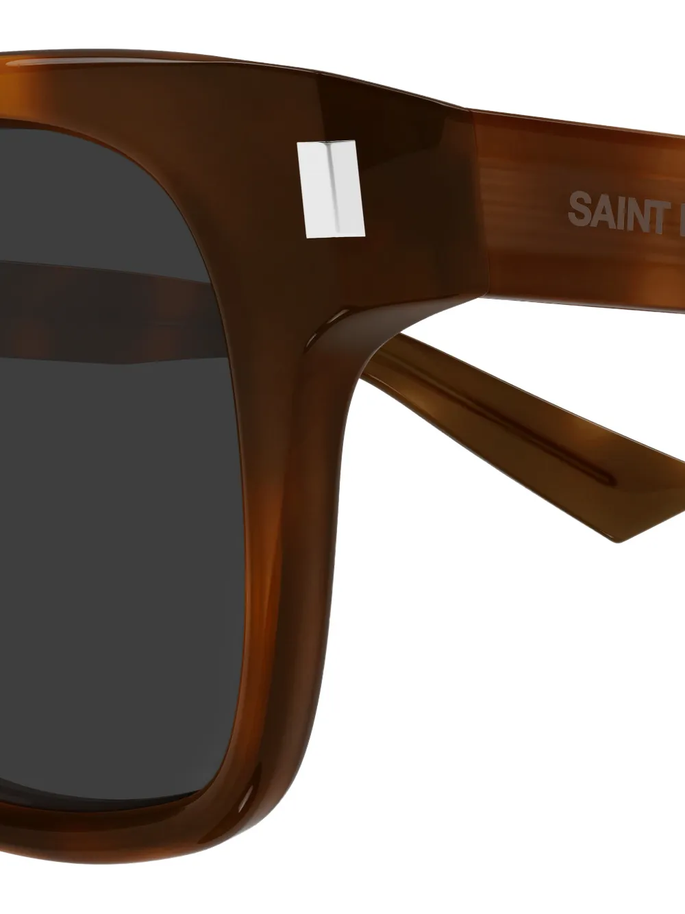 Saint Laurent Eyewear Zonnebril met vierkant montuur Bruin