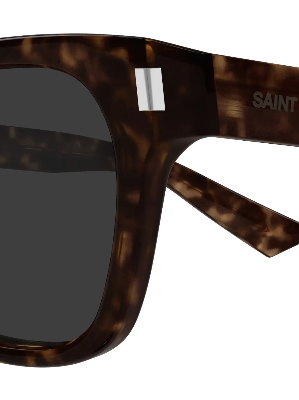 Saint Laurent Eyewear Zonnebril met vierkant montuur Bruin