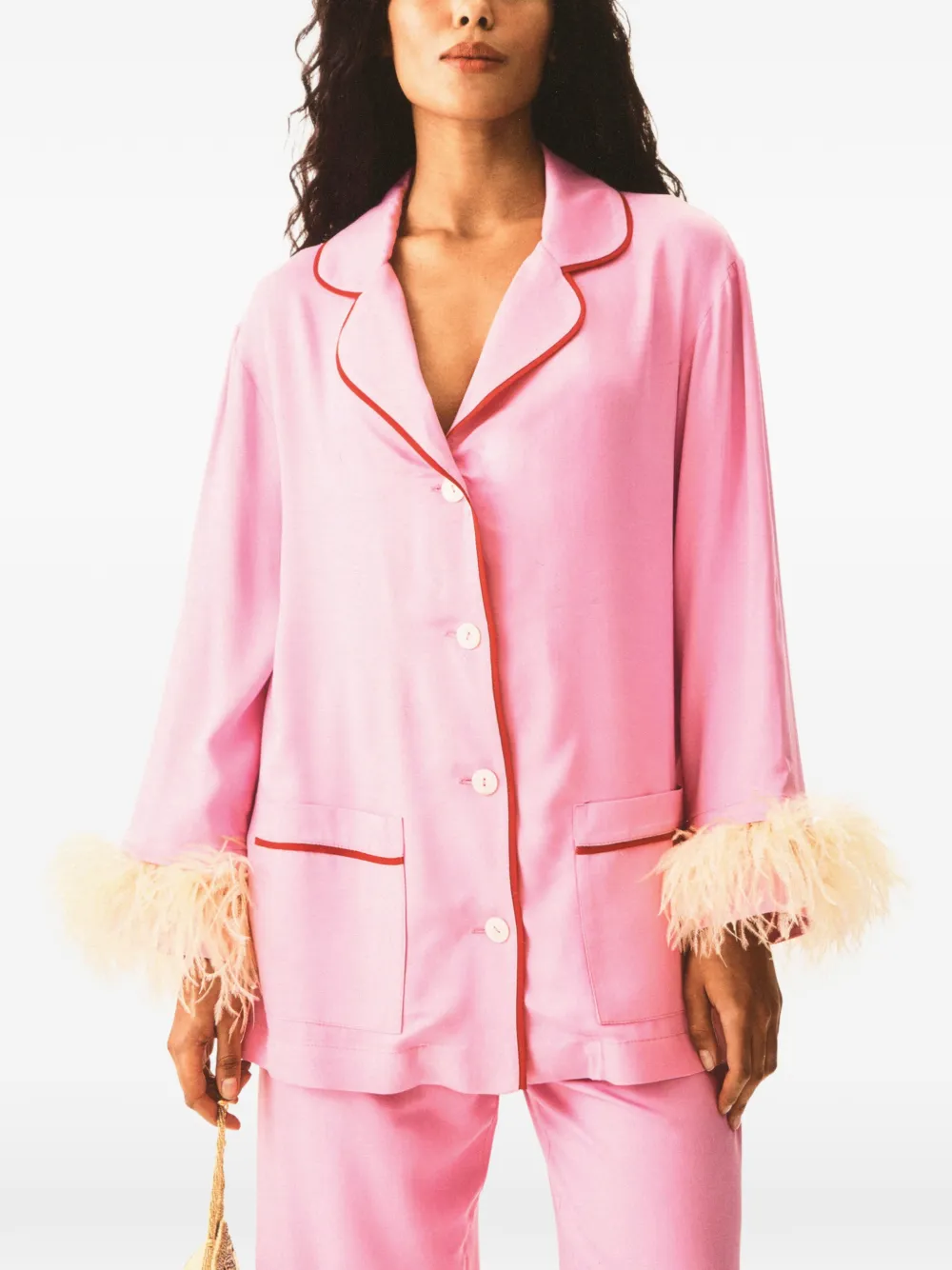  Sleeper Detachable-feathers Pajama Set - Pink 