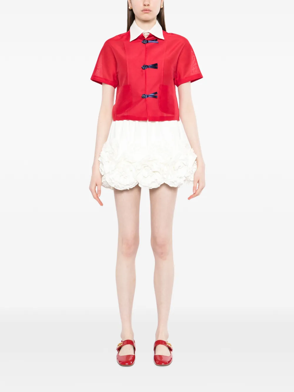  Ao Yes Bow Shirt - Red 
