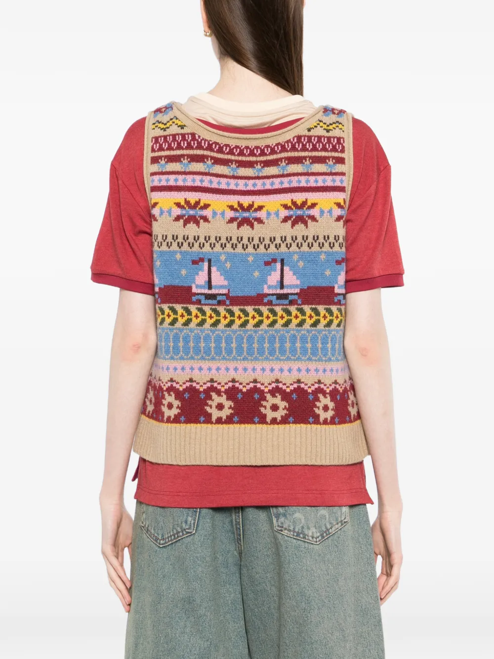 Patterned Knitted Vest