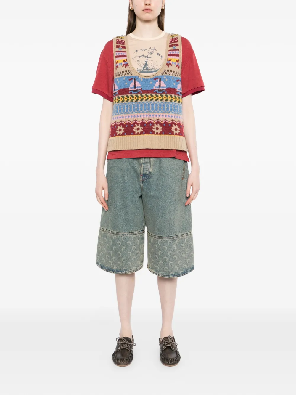 Patterned Knitted Vest