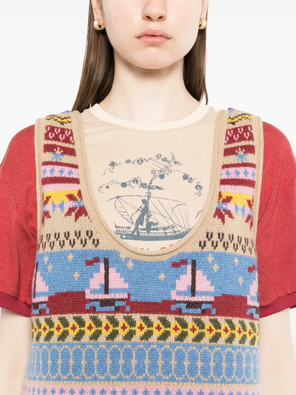 Patterned Knitted Vest