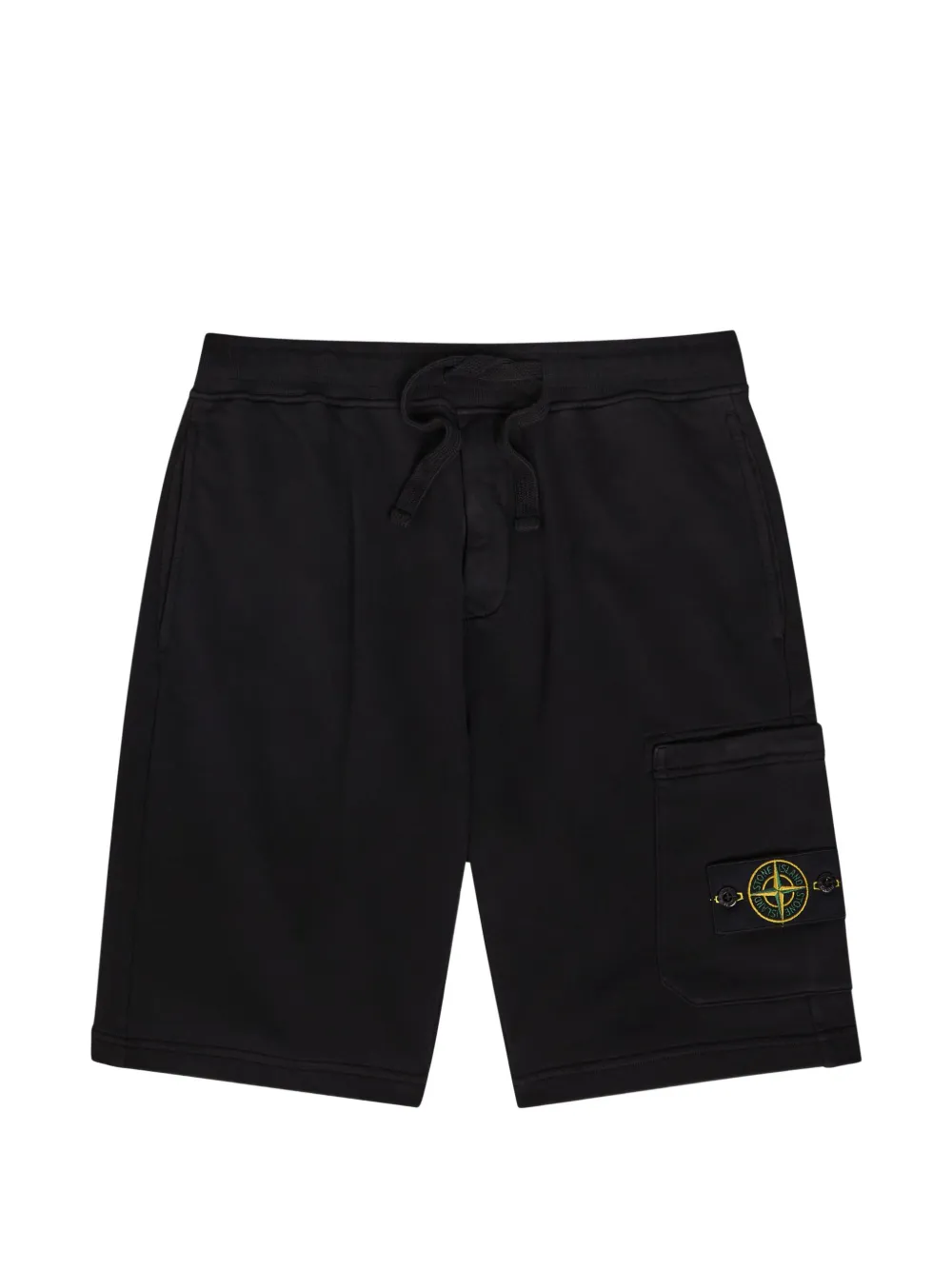 Stone Island drawstring logo patch bermuda shorts - Nero