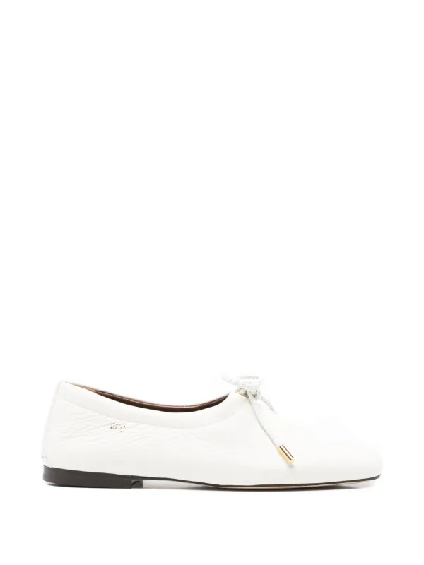 Wales Bonner Textured Tie Slippers in White
