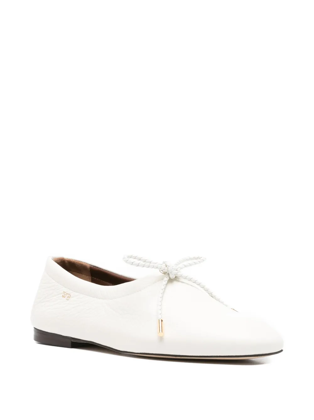  Wales Bonner Textured Tie Slippers - White 