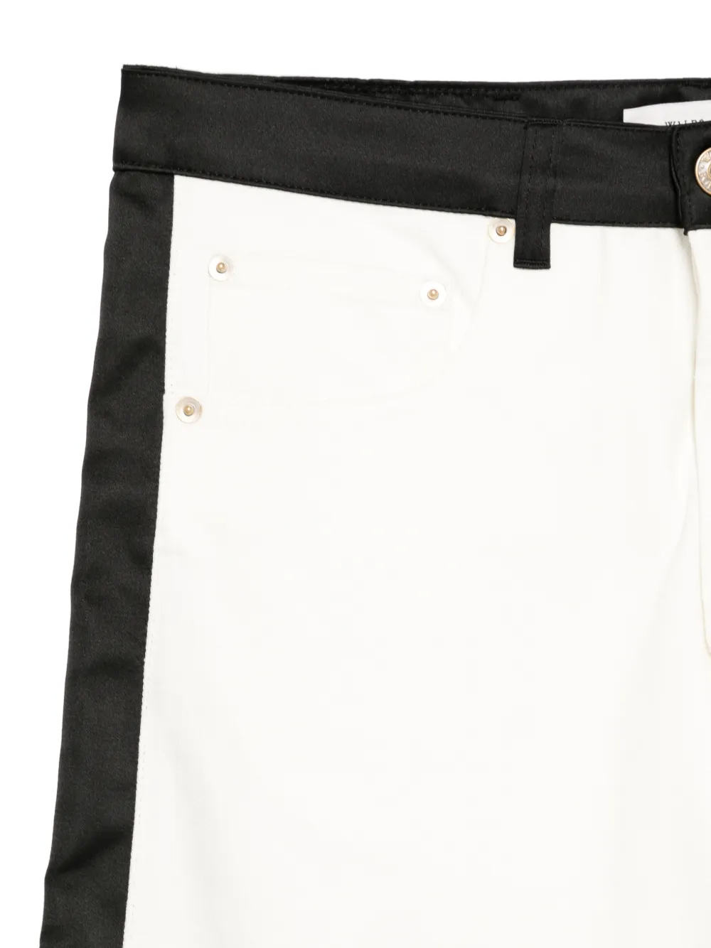  Wales Bonner Belt-loop Logo-patch Trousers - White 