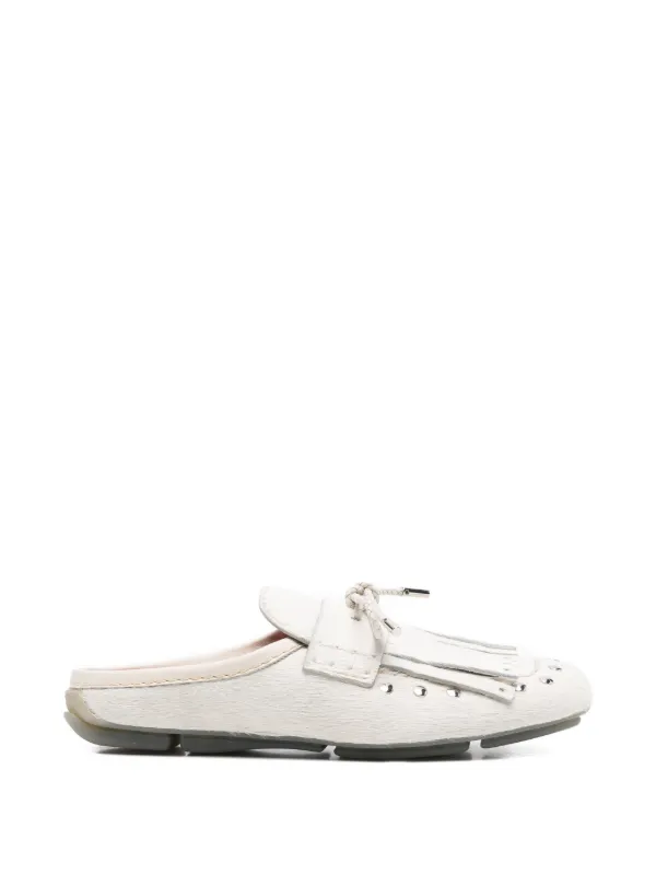 Wales Bonner Montego Fringed-detail Mules in Neutrals