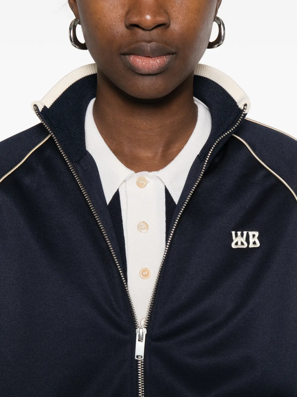 Wales Bonner Motion sweater met rits Blauw