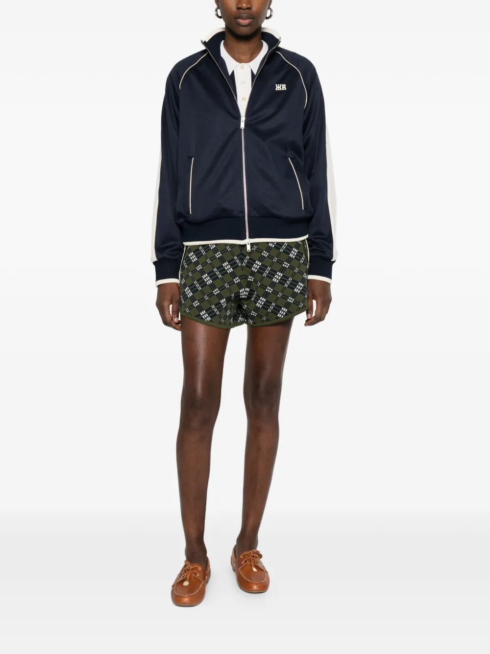  Wales Bonner Motion Full-zip Sweatshirt - Blue 