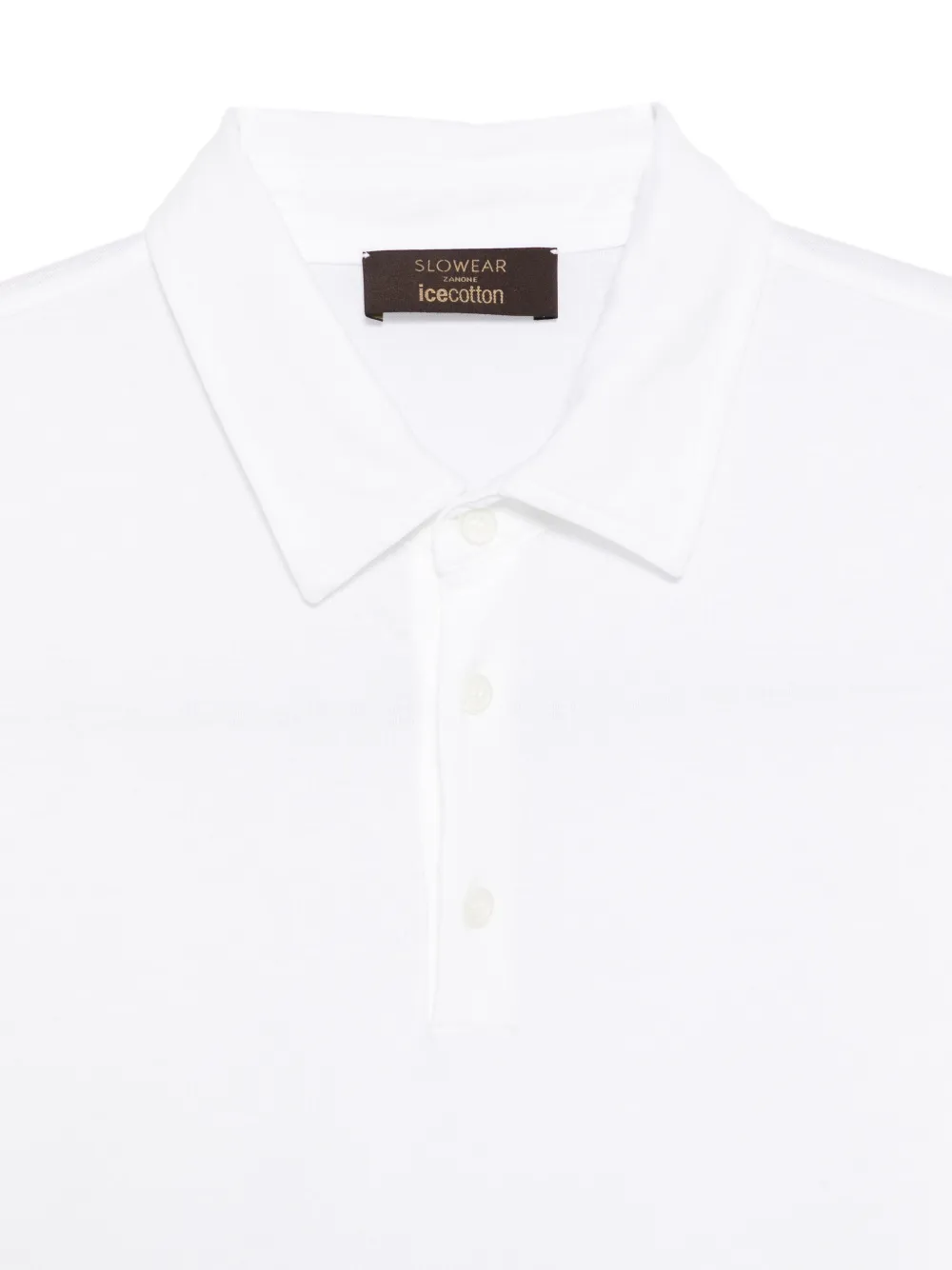 Zanone Poloshirt met lange mouwen Wit