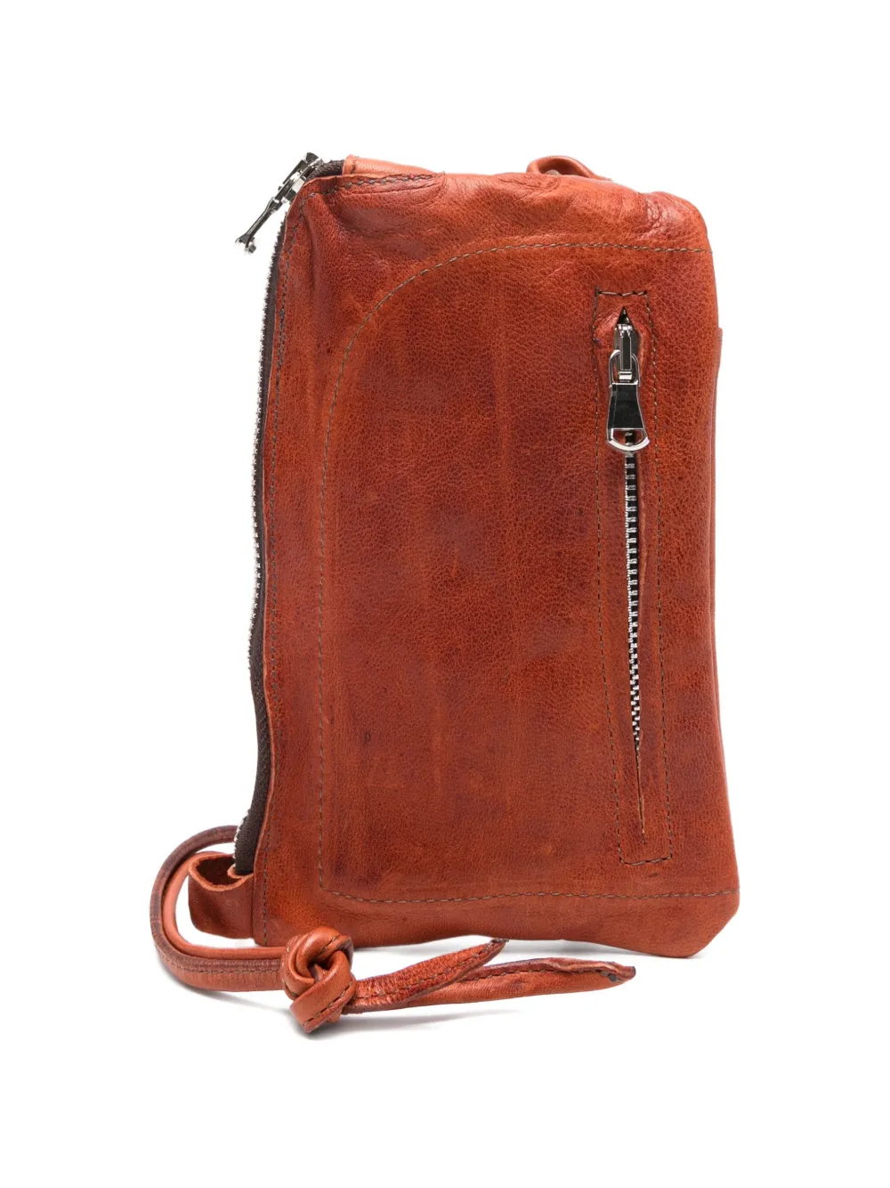 SOMMET zip phone bag - Marrone