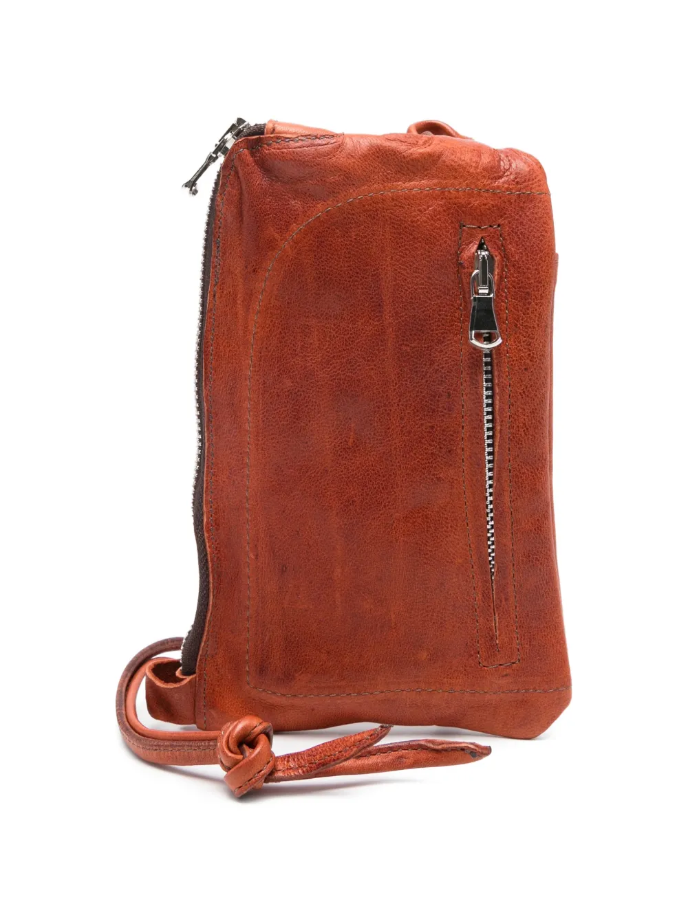 SOMMET zip phone bag - Marrone