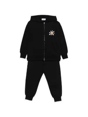 Moncler Enfant Hooded zip-up Tracksuit Set (set Of two) | Black