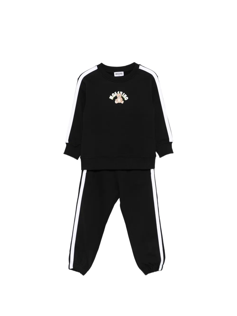 Moschino Kids stripe appliqué tracksuit - Nero