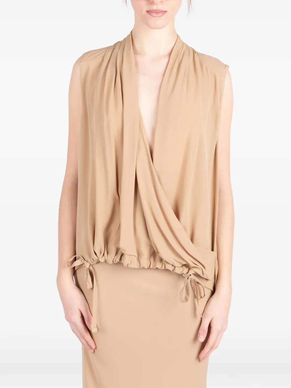 Société Anonyme April draped tie top - Toni neutri