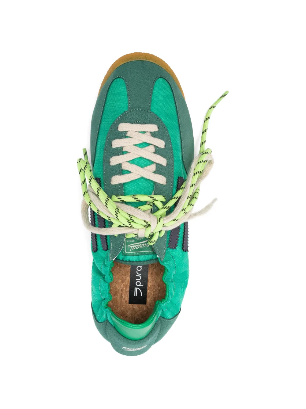 Puraai Sneakers met vlakken Groen