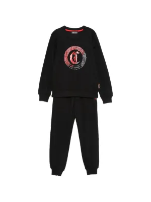 Moncler Enfant logo-appliqué Tracksuit Set | Black | FARFETCH