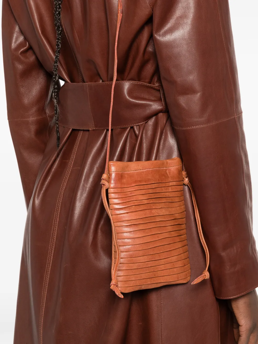  Sommet Paloma Leather Cross Body Bag - Brown 