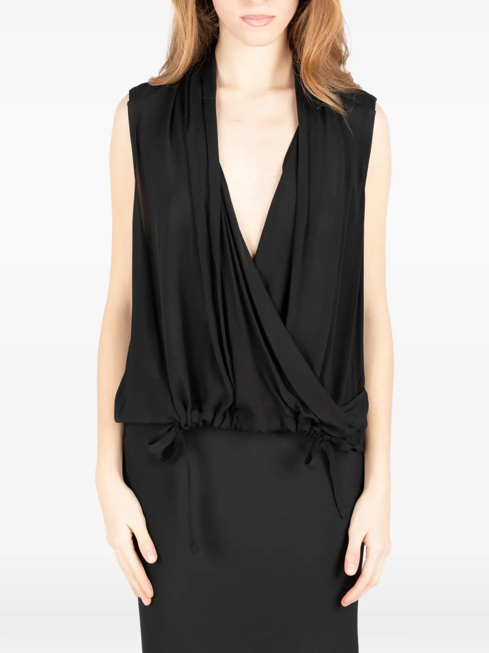 Société Anonyme April draped sleeveless top - Nero